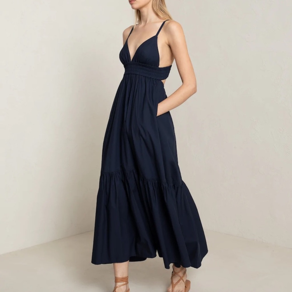 A.L.C. Rhodes Cotton Dress US8 in dark navy blue